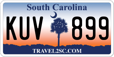 SC license plate KUV899