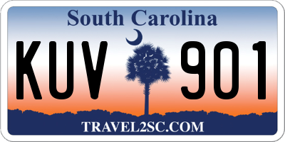 SC license plate KUV901