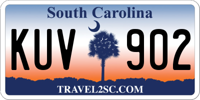 SC license plate KUV902