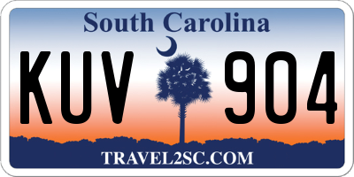 SC license plate KUV904