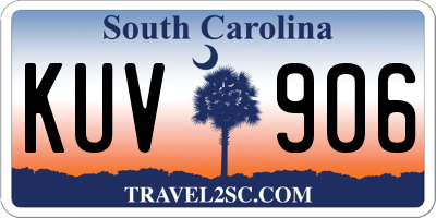 SC license plate KUV906