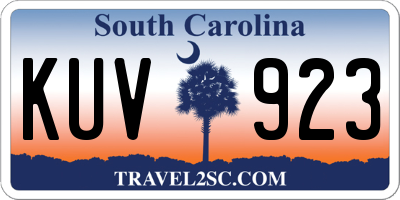 SC license plate KUV923