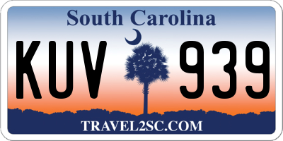 SC license plate KUV939