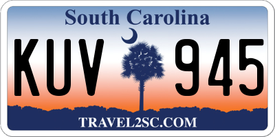 SC license plate KUV945