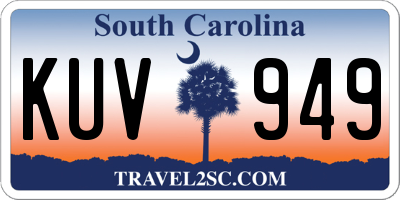 SC license plate KUV949