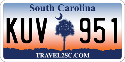 SC license plate KUV951