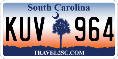SC license plate KUV964