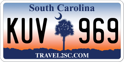 SC license plate KUV969