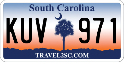 SC license plate KUV971