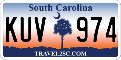 SC license plate KUV974