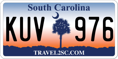SC license plate KUV976