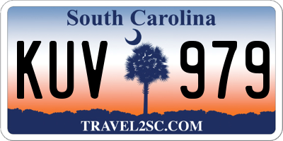 SC license plate KUV979