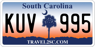 SC license plate KUV995