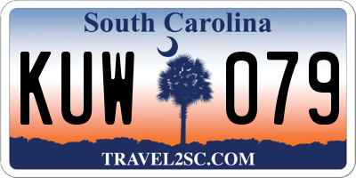 SC license plate KUW079