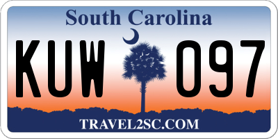 SC license plate KUW097