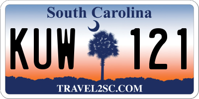 SC license plate KUW121