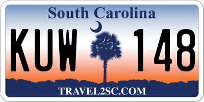 SC license plate KUW148