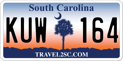 SC license plate KUW164