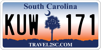 SC license plate KUW171