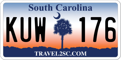 SC license plate KUW176