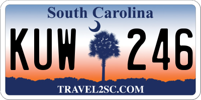 SC license plate KUW246