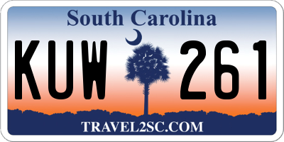 SC license plate KUW261
