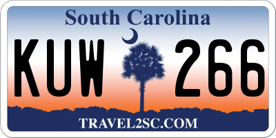SC license plate KUW266