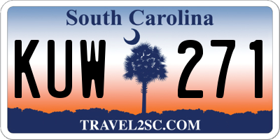 SC license plate KUW271