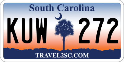 SC license plate KUW272