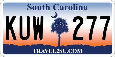 SC license plate KUW277