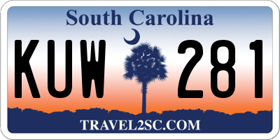 SC license plate KUW281