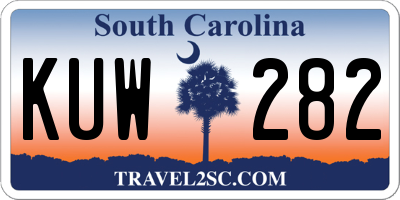 SC license plate KUW282