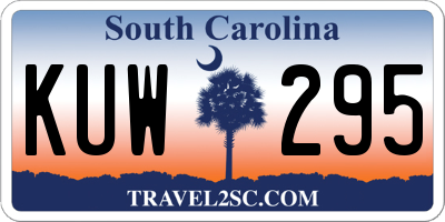 SC license plate KUW295