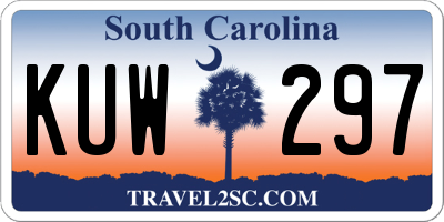 SC license plate KUW297