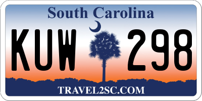 SC license plate KUW298