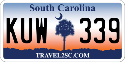 SC license plate KUW339