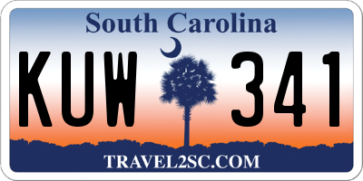 SC license plate KUW341