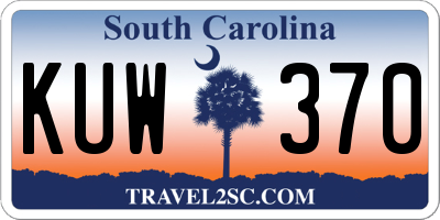 SC license plate KUW370