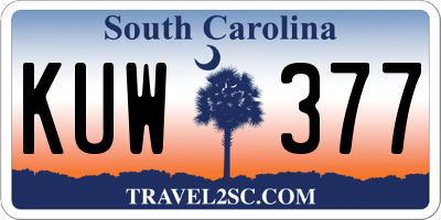 SC license plate KUW377