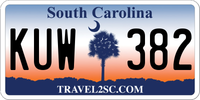 SC license plate KUW382