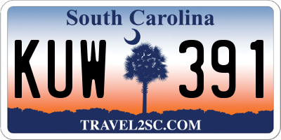 SC license plate KUW391