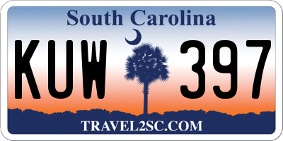 SC license plate KUW397