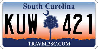 SC license plate KUW421