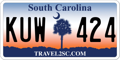 SC license plate KUW424