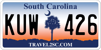 SC license plate KUW426