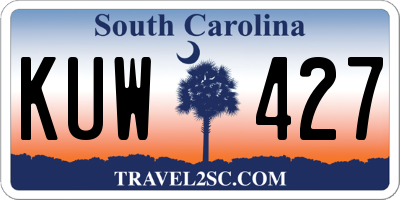 SC license plate KUW427