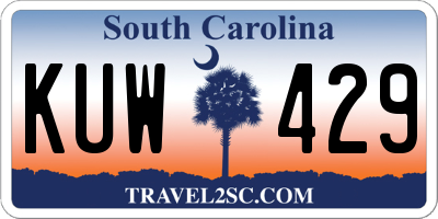 SC license plate KUW429