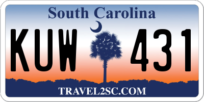 SC license plate KUW431