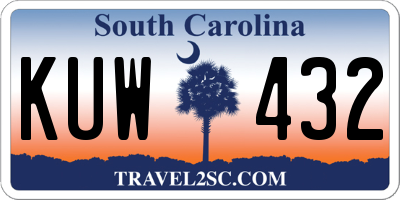 SC license plate KUW432