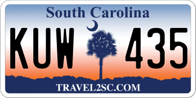 SC license plate KUW435